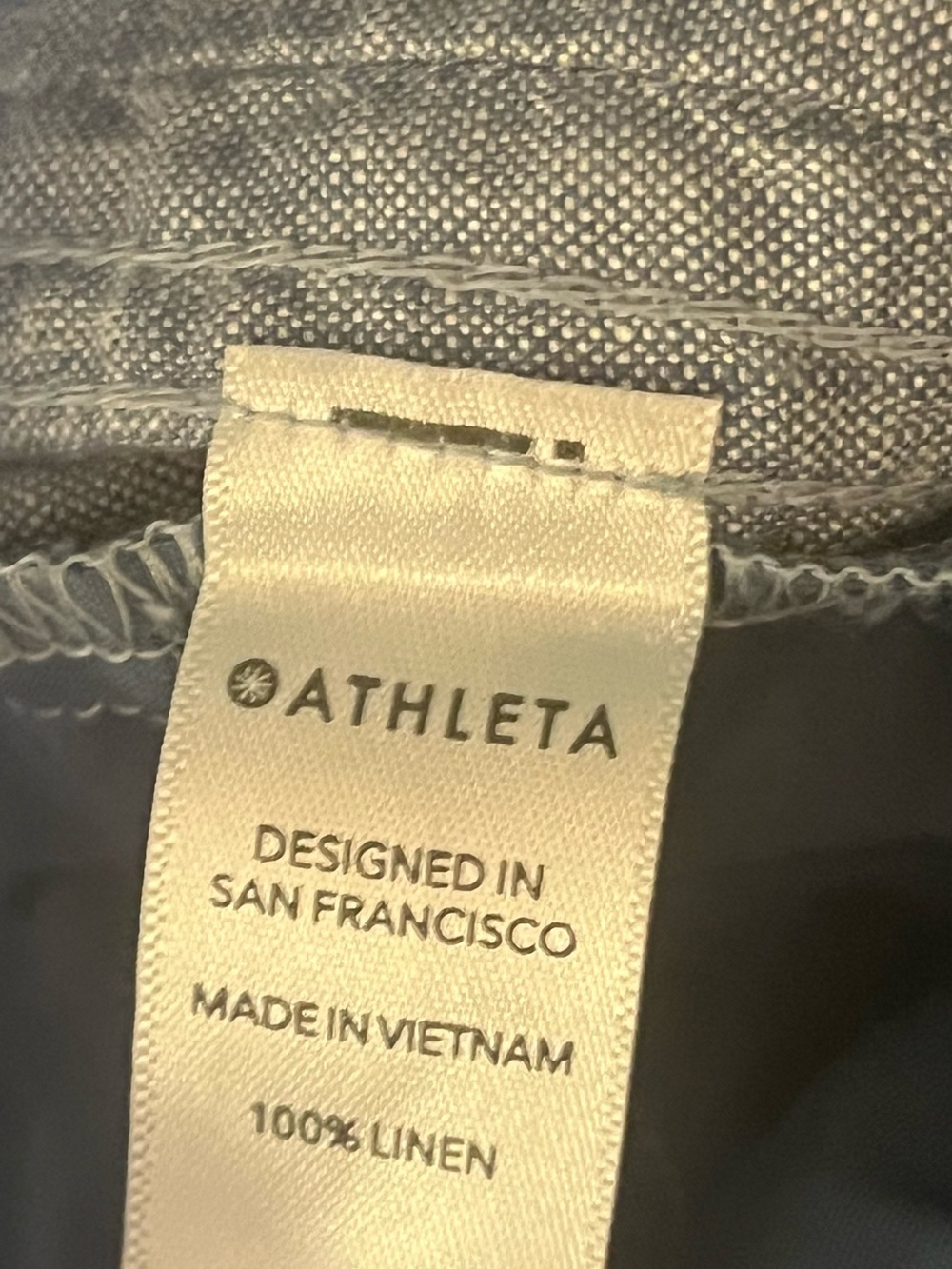 Athleta Cabo Linen Jogger blue, pockets elastic waist athleisure 6 - Picture 6 of 7